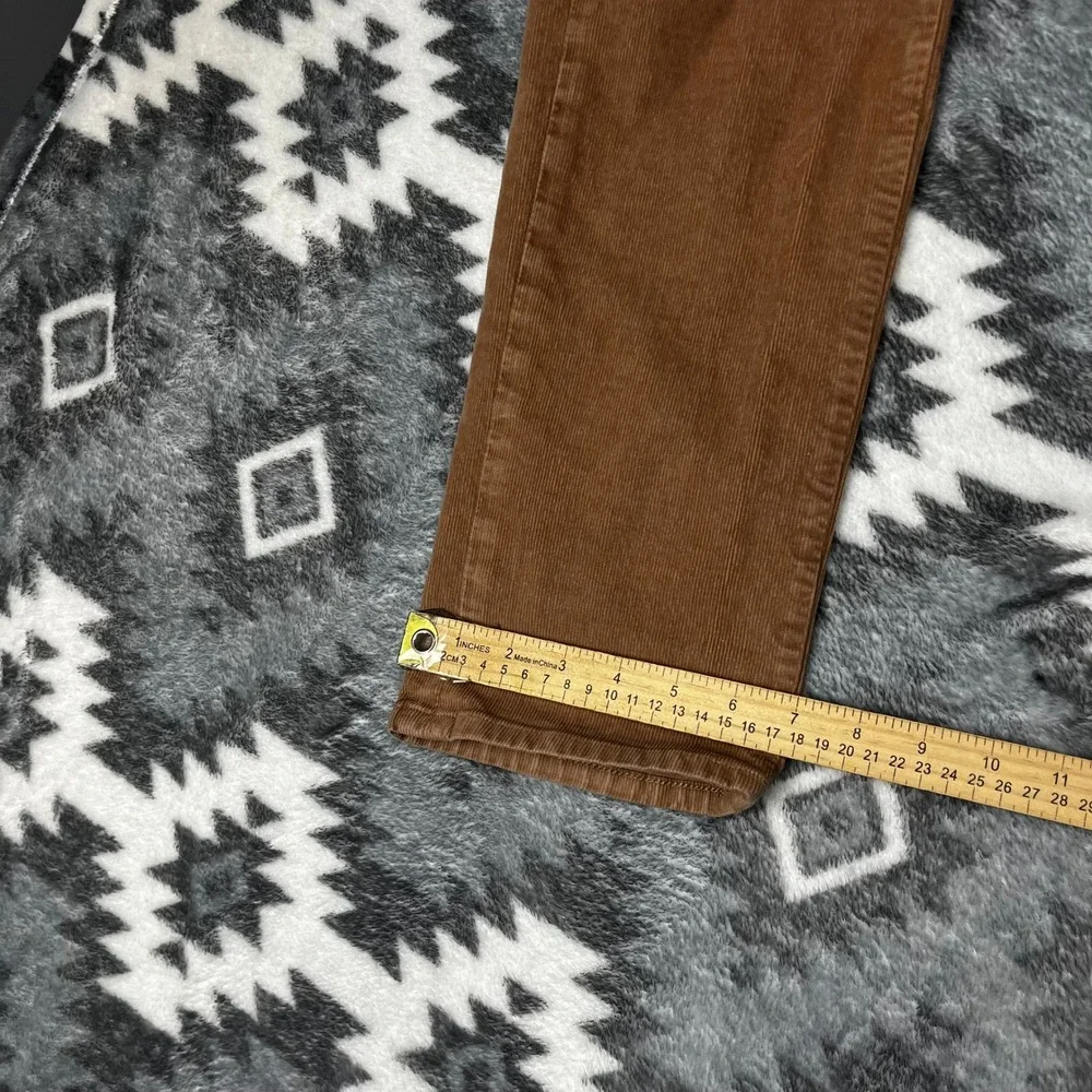 Murano Alex Fit Brown Corduroy Pants 32x32 Mens Slim Straight Stretch Trousers